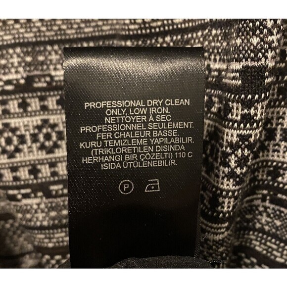 Tibi Dress Womens Small Black Skater Wool Patterned Sleeveless Textured Ladies - Picture 15 of 16